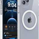 WRJ Magnetic Clear Case for iPhone 12/iPhone 12 Pro 6.1-Inch, [Compatible with Magsafe] [Military Grade Drop Protection] Non-Yellowing Anti-Scratch Ultra Slim Transparent Shockproof Phone Case-Clear