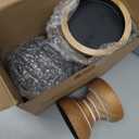 Candle Holder for Pillar Candle Set of 3, Farmhouse Wood Candle Holder, Rustic Wooden Candle Stand, Vintage Small Wooden Candlestick HoldersDecorative for Living Room, Table Centerpiece (Brown)