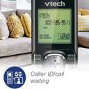 VTech CS6529-2 2-Handset Cordless Phone with Answering Machine, Caller ID/Call Waiting, DECT 6.0, Handset Speakerphone, Silver/Black