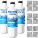 LT1000P Water Filter Replacement Fit for L-G Lt1000P/PC/PCS Compatible with L-G Models ADQ747935, ADQ74793501/02, MDJ64844601, LMXS30796S Water Filters with ADQ73334008 Air Filter, 3 Combo By AVXBYR