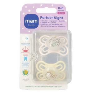 Mam Perfect Night Sucette Silicona 0-6m, 2 Pack