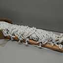 JoyView Traditional Rope Double Hammock - Hand Woven Polyester Hammock with Hardwood Spreader Bar 450lb Capacity for Outdoor Indoor Patio Yard - White