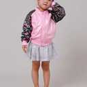 ZYBOUTIC Girls Sequin Jackets Kids Sparkle Jacket Zip Up Outwear Toddler Boys Glitter Sleeve Shiny Metallic Coat Birthday Cloth Christmas Rainbow Pink02 8 Years