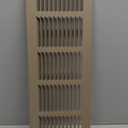 Fits 12x6 Duct Opening | Steel Baseboard Return Air Grille by Handua | Vent Cover Grill | 7/8" Margin Turnback [Depth] to Fit Baseboard | Brown | Outer Dimensions: 13.75"W X 7.75 "H