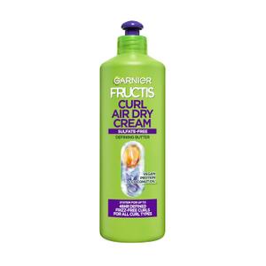Garnier Fructis Curl Nourish Air Dry Cream XL Leave In Conditioner, Curl Defining Cream with Moisture and Frizz Control For All Curly Hair Types, Made with Vegan Protein & Coconut Oil, 16.9 Fl Oz