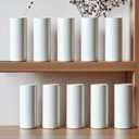 LIZOFER 5.51'' Small Modern White Ceramic Vase Set of 10 for Living Room Bedroom Minimalist Fresh Flower Vases for Bouquet Fake Plant Home Decor Office Fireplace Centerpieces Nordic Style 10 Pack