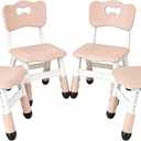 FUNLIO Adjustable Kids Chair (4pcs), 3 Level Height Adjustable Toddler Chair for Ages 3-8, Sturdy Child Chair with Maximum Bearing 220lbs, for Classrooms/Daycares/Homes, CPC & CE Approved - Natural