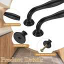 uxcell 10Pcs Drawer Pulls, 4.5"(115mm) Length Aluminum Alloy Kitchen Handles, Furniture Hardware Handles with Screw for Kitchen Cupboard, Desk Drawers, and Wardrobe, Black