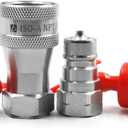 3/8" NPT Thread ISO 7241-1 Series A Hydraulic Quick Disconnect Coupling/Quick Coupler set with dust caps