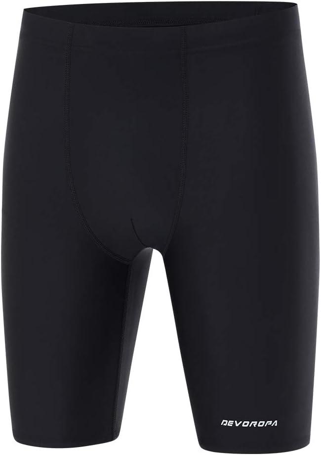 DEVOROPA Boys Swim Jammers Youth Competitive Swim Team Trunks Racing Swimsuit Athletic Swimming Shorts Slim/Standard/Husky (Medium, Black)