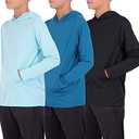 Real Essentials Only 2Pack: Boys Hoodies – Youth Mesh Long Sleeve Sweatshirts with Pocket for Kids & Teens, Size Medium