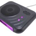 2 in 1 Cup Warmer, Thermostatic Cup Mat with Warm Air Blower and Auto Heat Preservation, Intelligent Temperature Control for Coffee Tea Milk at Home Office Car (US Plug 110V