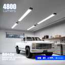 Barrina BS42a LED Shop Lights 4FT for Workshop, 42W 4800LM 5000K, 4 Packs | 4FT for Garage Warehouse, Hanging or Flush Mount, Linkable to 10, Hidden Wiring, with Pull Chain Switch, Frosted Cover