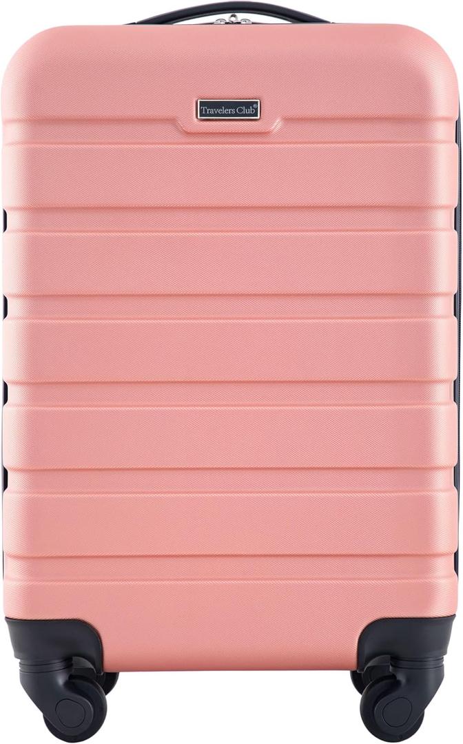 Travelers Club Harper Luggage, Rose Gold, 22-Inch Carry-On, 20-inch Carry-on