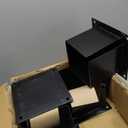 6x6 Inches Wood Posts Base Cover, Inner Size 5.5"x5.5", 4 Pack Fence Post Support Square Black Metal Brackets, Bolt Down Post Base Bracket for Anchor Fences, Carport, Pergola