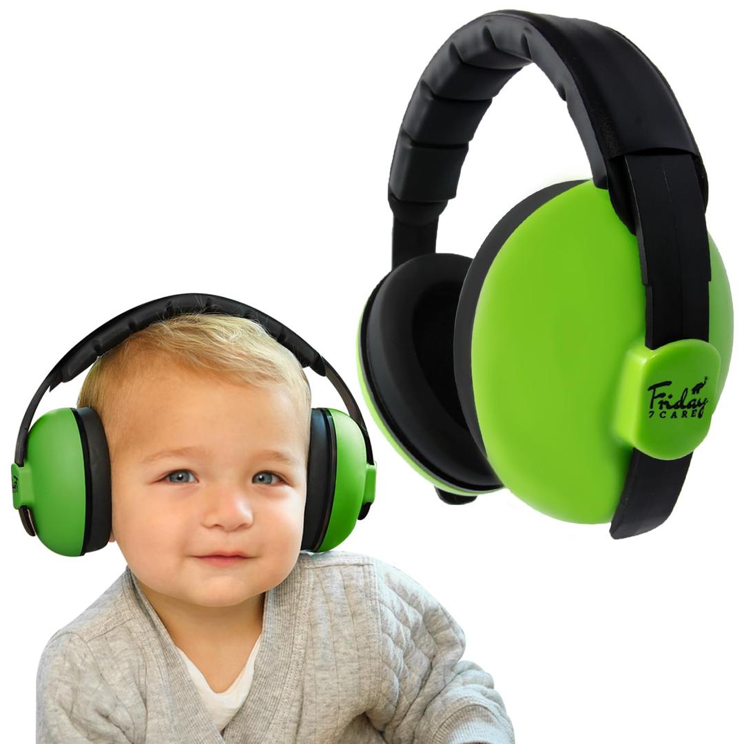 Baby Ear Protection Noise Cancelling Headphones for Ages 0-24 Months, Green