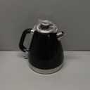 100% Stainless Steel Electric Kettle - No Plastic Contact with Water, 1.7L Retro Water Boiler with 304 Stainless Steel Inner Lid & Spout, 1200W Fast Boiling, BPA Free, Auto Shut-Off, Black