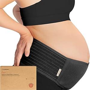 KeaBabies Maternity Belly Bands for Pregnant Women - Soft & Breathable Pregnancy Belly Support Band, Adjustable Maternity Belt for Back, Pelvic Support, Comfortable, Easy to Use (Midnight Black, M/ L)