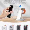Anlmz 3 in 1 Charging Station for iPhone - Wireless Charger for Apple Products Multiple Devices - Charging Dock Stand for AirPods (for iPhone 17 16e 16 15 14 13 pro 12 11 X Max)