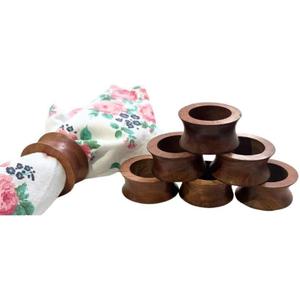 Napkin Rings Dining Table Napkin Holder, Classic Everyday Use Thanksgiving, Christmas Napkin Rings Buckles,Festive Party Gift Farmhouse for Table (Set of 12, Brown Concave)