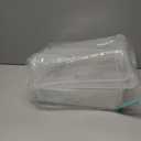 Sterilite 1427CLR Stack & Carry - 2 Layer Box, Clear Lid & Blue Handle, See-through layers