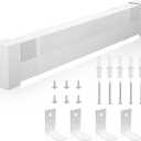 6 FT Baseboard Heater Cover for Baseboard Heating with Left and Right Endcaps, Baseboard Radiator Covers Adjustable Length from 3FT to 6FT for Replacing Baseboard Covers for Heaters