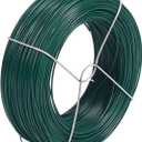 328 Feet Plant Twist Tie Plastic Coated Soft Garden Metal Wire 1mm Thin for Gardening, Home, Office (Green)
