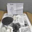 TOCHIC 5-Light Farmhouse Tranditional Crystal Table Lamp, Black Craft Candelabra Lighting Fixture 30'' Tall for Living Room, Reading Room, Bedroom, Office