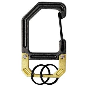 Hillman Group RSC 5040520 Apex Aluminum Black & Gold Clip & Hook Carabiner Key Chain