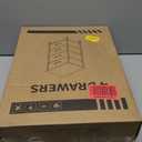 ODK Dresser for Bedroom with 4 Storage Drawers, Small Dresser Chest of Fabric Drawers with Sturdy Steel Frame, Wood Top, Black