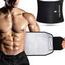 KingPavonini Waist Trimmer for Women & Mens Waist Trainer Sweat Belt Plus Size, Upgraded (X-Large : 10'' width  50'' length, Black)