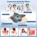 Cervical Pillow for Neck Support: Contour Memory Foam Pillow for Side Back Stomach Sleepers - Ergonomic Neck Pillow with 2 Heights & Widened Armrest Design