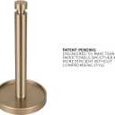 Ivilon Countertop Paper Towel Stand - Steady and Easy Tear - Fits All Paper Towel Rolls - Warm Gold