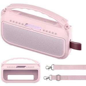 JCHPINE Silicone Cover Case for Bose SoundLink Flex Portable Bluetooth Speaker 2nd Gen, Protective Holder Accessories (Pink)