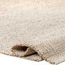 S & L Homes Jute Cotton Hand Woven Natural Farmhouse Area Rug for Living Room - Rustic Vintage Bohemian Dcor - (8' x 10' Natural) (10ft x 8ft (Rectangular))