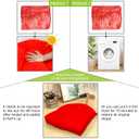 Indoor/Outdoor Chairpad with Ties, Patio Furniture Chair Cushions, Rocking Chair Cushions, Seat Cushions (Red, 19 * 19)