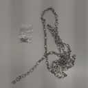 Jabogrii 2 Meters Silver Oval Rolo Chain Bulk for Jewelry Making Embossed Metal Chain Roll DIY Craft Jewelry Making Supplies