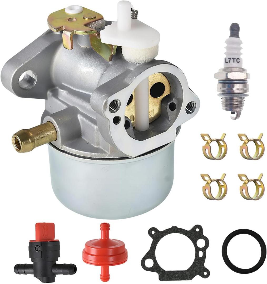 499059 Carburetor for B&S 214661 497586 792253 799869 6.5 6.75 HP Series Engines Compatible with Troy-Bilt 020337 01902 2350 2550 PSI Pressure Washer (simple style)