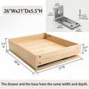 WHHTJOY Pre-Assembled Pull Out Cabinet Drawer 14" W x 21" D x 5.5" H