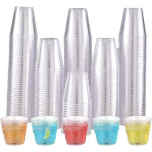 JOLLY CHEF 500 Plastic Shot Glasses 2 oz Disposable Cups 2 Ounce Plastic Shot Cups Ideal Plastic Tumbler Perfect for Halloween, Thanksgiving, Christmas Party