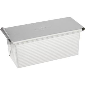 USA Pan Bakeware Pullman Loaf Pan With Cover, 9 x 4 inch, Nonstick & Quick Release Coating, Made in the USA from Aluminized Steel