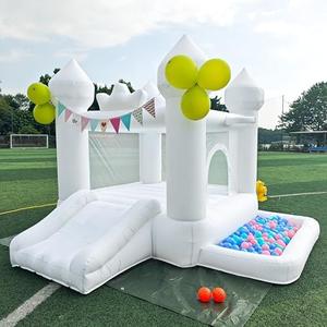 9FT White Bounce House Inflatable Toddler Bouncy House for 3-6 Age Kids | Inflatable Castle for Indoor and Outdoor Suitable for Family Gatherings Holiday Decorations Photography (Includes Blower)