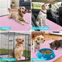 OLANLY Dog Door Mat for Muddy Paws 47x24, Absorbs Moisture and Dirt, Absorbent Non-Slip Washable Doormat, Quick Dry Chenille Mud Mat for Dogs, Entry Indoor Entryway Carpet for Inside Floor, Pink