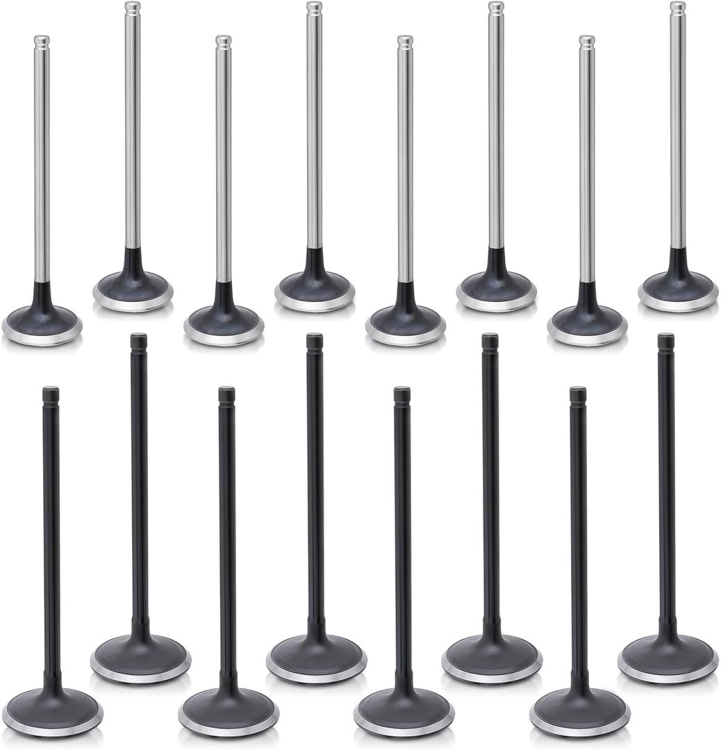 16PCS Intake Exhaust Valves Kit Fit for Hyundai 2.0L G4KD for Santa Fe Sonata for Kia Forte Optima, Replace 22211-2G000, 22212-25002