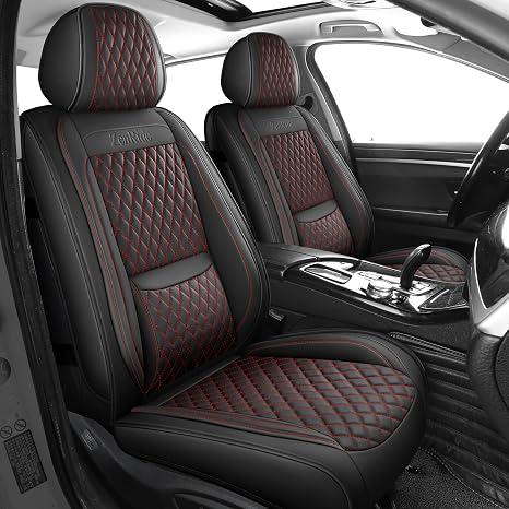Black and Red Thick Nappa Leather Automotive Front Car Seat Covers Set of 2
Univerasal Fit,Lumbar Support,3D Contoured,Waterproof,for most Suvs Trucks Sedans