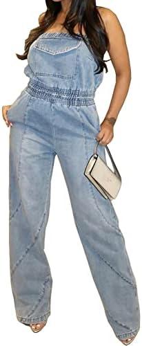 Novaorily Womens 2024 Summer Fashion Backless Denim jumpsuit Sexy Jean Romper High Waist Casual Overalls, XL Novaorily Womens 2024 Summer Fashion Backless Denim jumpsuit Sexy Jean Romper High Waist Casual Overalls, XL