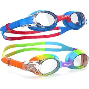 K20 Swimming Goggles for Kids Girls Boys Age 3-10 Years Old, Anti-fog 100% UV Protection with Travel Bag