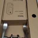 Veise VE017-H Fingerprint Smart Front Door Lock Set, App Control, Keyless Entry Deadbolt with Handle, Smart Deadbolt, Emergency Power Port, Touchscreen Keypad, Auto Lock, Easy Install, Satin Nickel