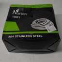 NGreen Stainless Steel Garden Hose - Flexible Metal Water Hose with Nozzle, Puncture, Rust Proof and Corrosion Resistant, Never Kink and High Pressure, Collapsible and Easy to Store (100FT)