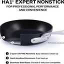 All-Clad HA1 Expert Nonstick 12-Inch Chef's Frying Pan with Tempered Glass Lid, Stay-Cool Ergonomic Handle, Dishwasher-Friendly, Oven-Safe Up to 350°F, Induction, Compatible with All Cooktops, Black